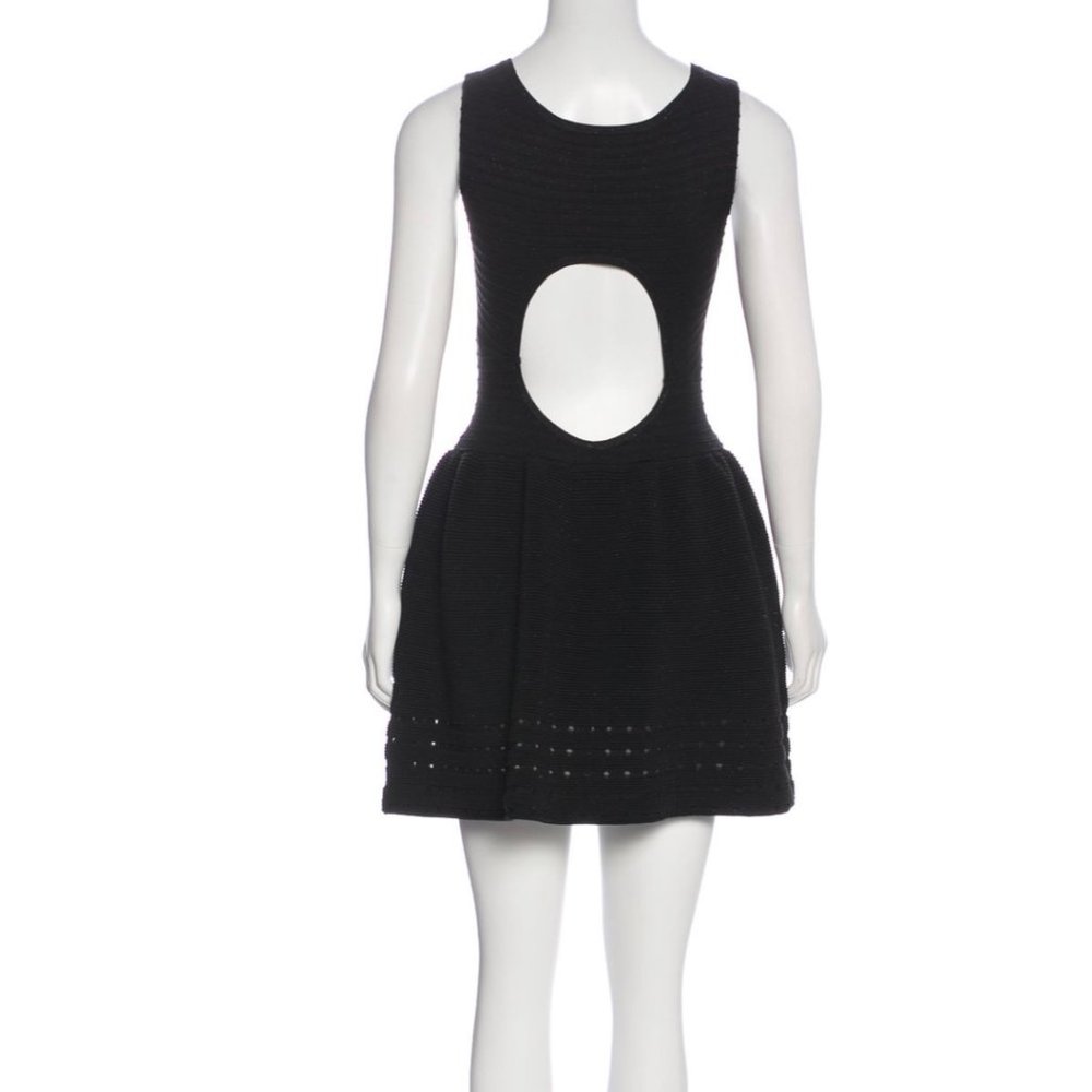 MAJE [2] Black scoop neck mini dress - Picture 3 of 4